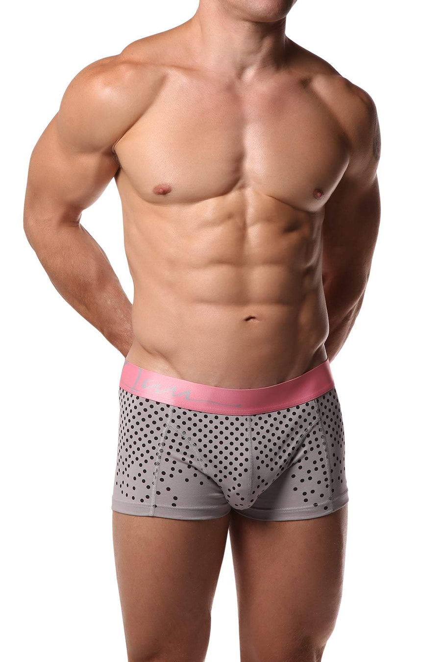 Jam Grey & Black Polka Dots Boxer Brief
