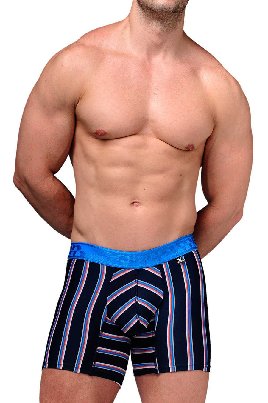 Xtremen Blue Classic Stripes Boxer Brief