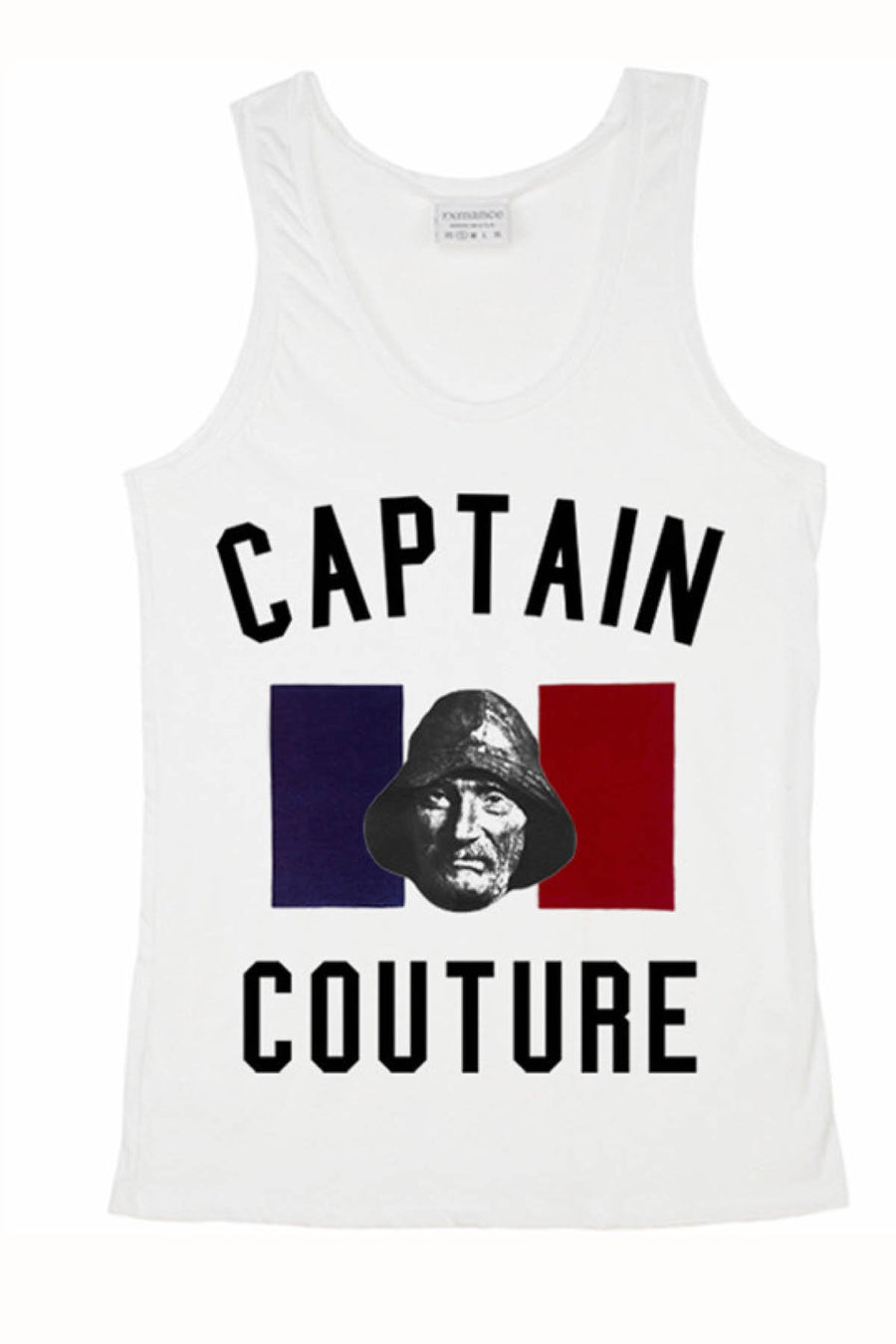 Rxmance Unisex White Captain Couture Tank Top