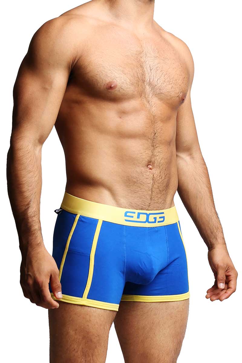 Edge Blue & Yellow Fitted Boxer Trunk
