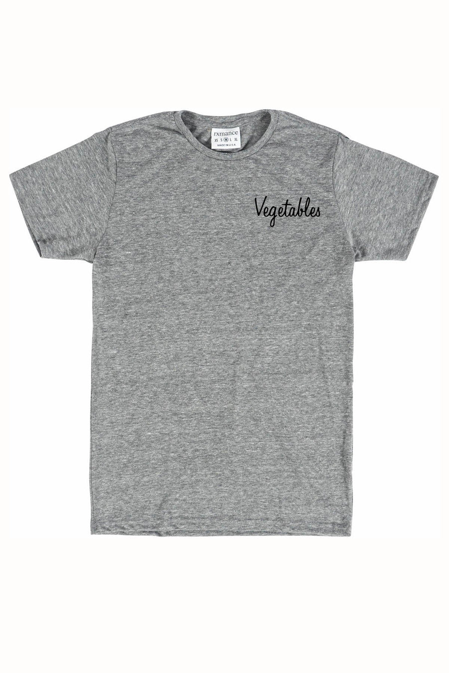 Rxmance Unisex Grey Veggies Crew Tee