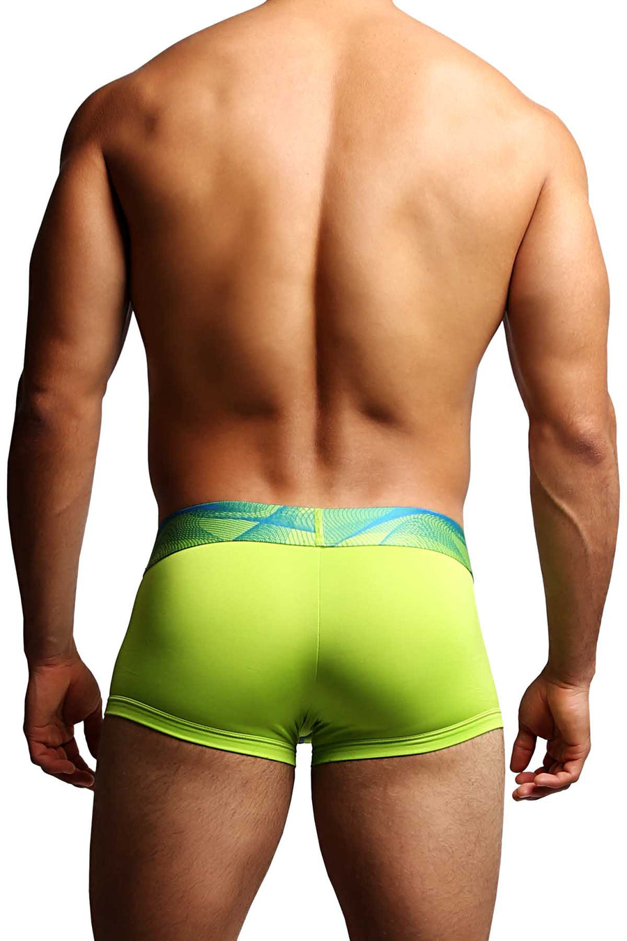2-Pack Papi Blue & Green Contrast Microfusion Performance Brazilian Trunks