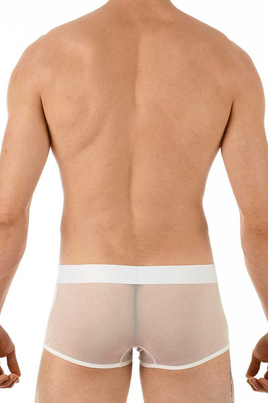 Gregg Homme White Erotik Ultra Sheer Mesh C-Ring Boxer Trunk