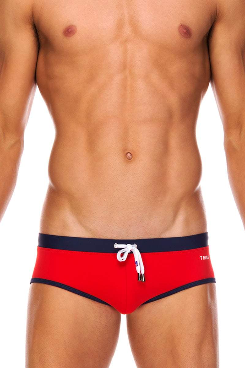 Tribe Red & Navy Atlantic Swim Boy Brief