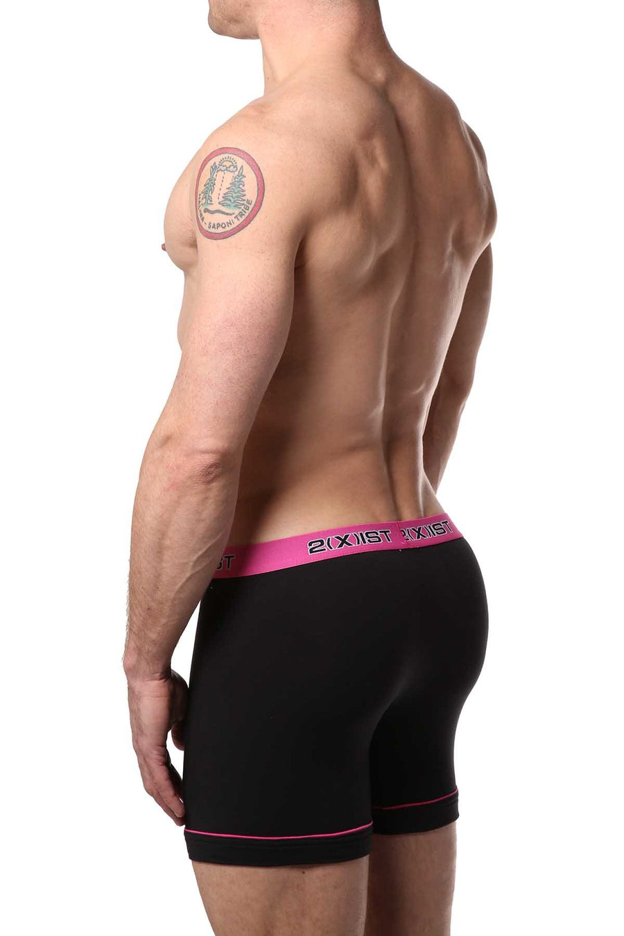 2(X)IST Black Contrast Performance Cotton Boxer Brief 2-Pack