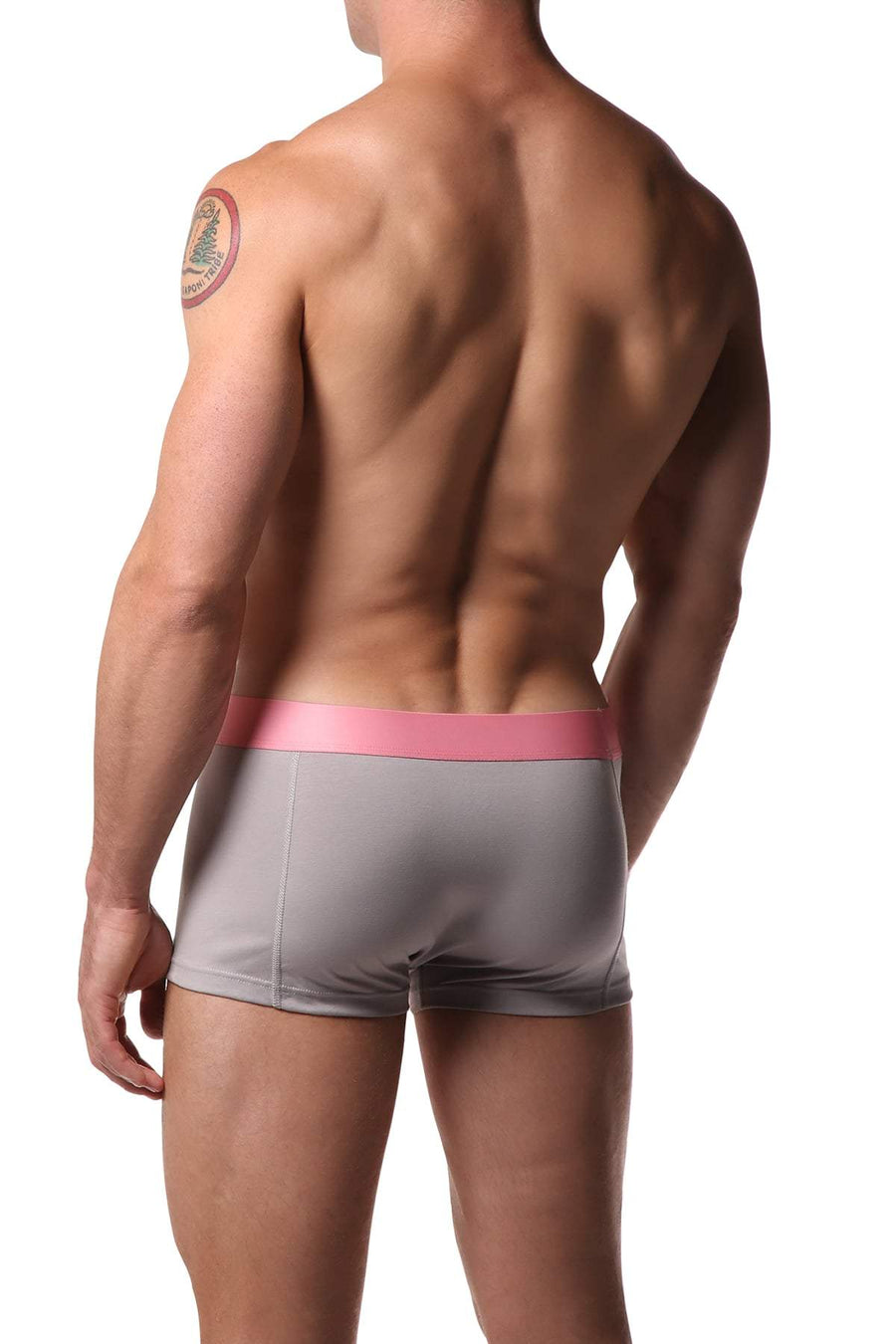 Jam Grey & Salmon Boxer Brief