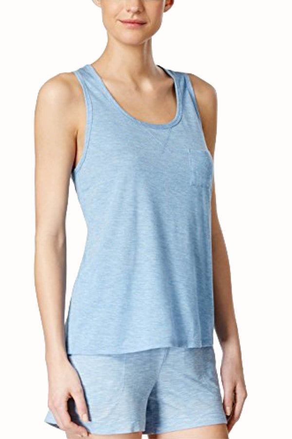 Alfani Intimates Heather-Blue Sleeveless Racerback Pajama Tank