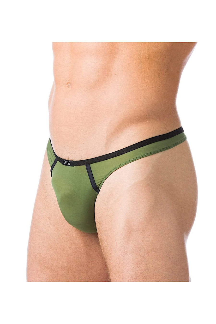 Gregg Homme Khaki Voyeur Liquid Touch Up Thong