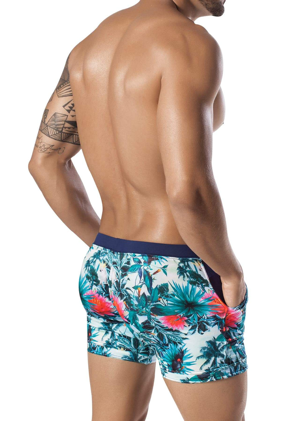 Clever Exotic Parrot Swim Trunk