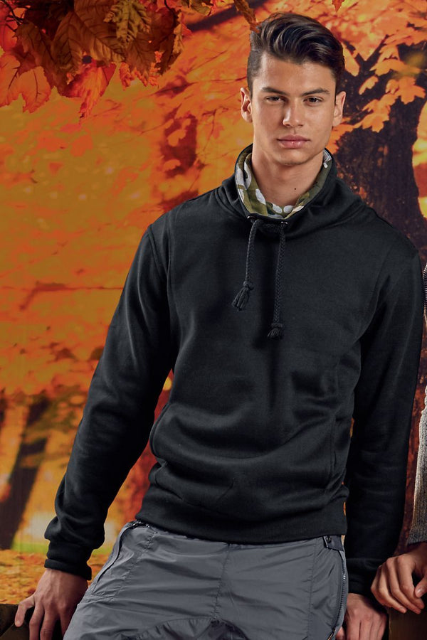 American Stitch Black Ninja Cowl-Neck Pullover