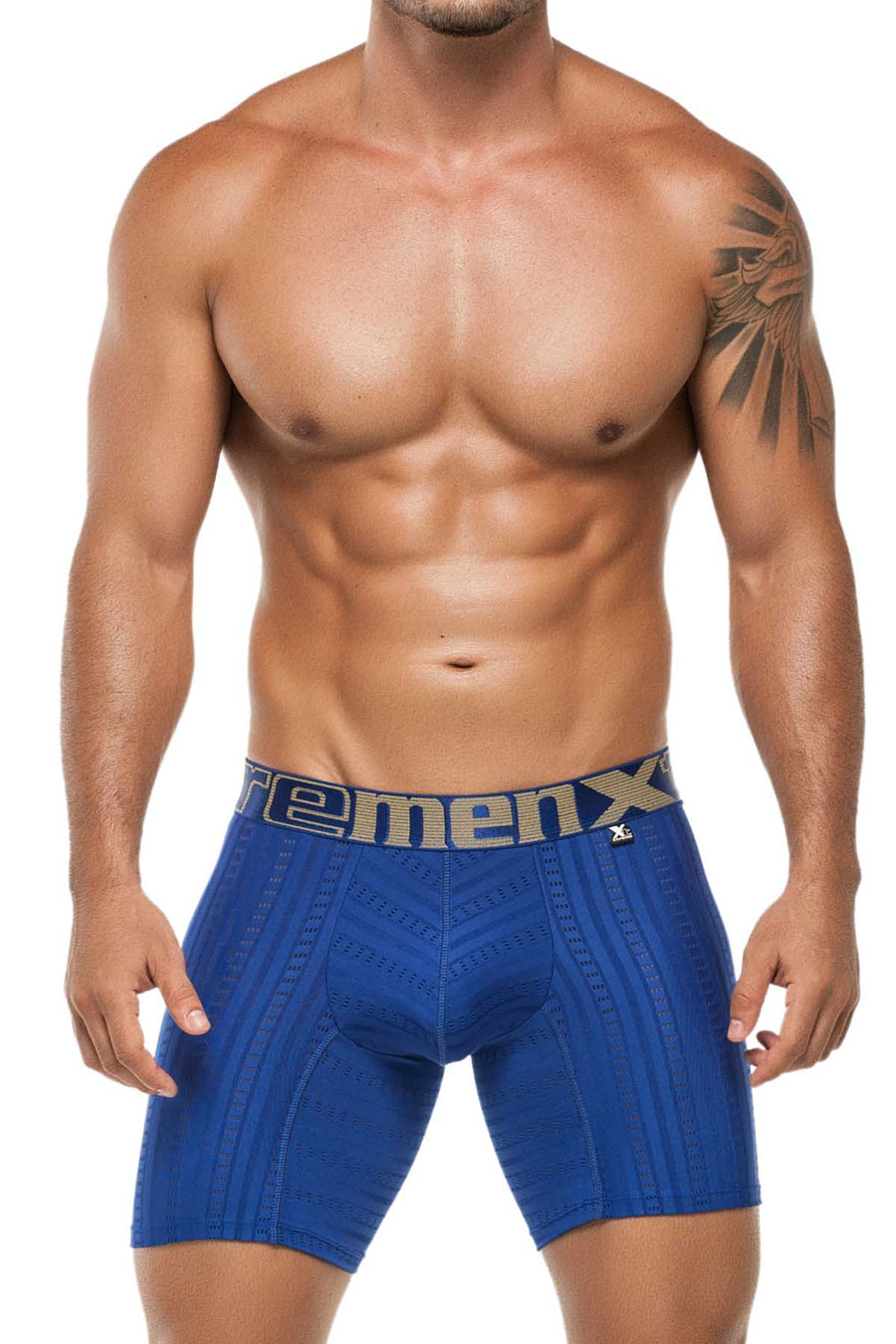 Xtremen Blue Classic Micro Jacquard Boxer Brief