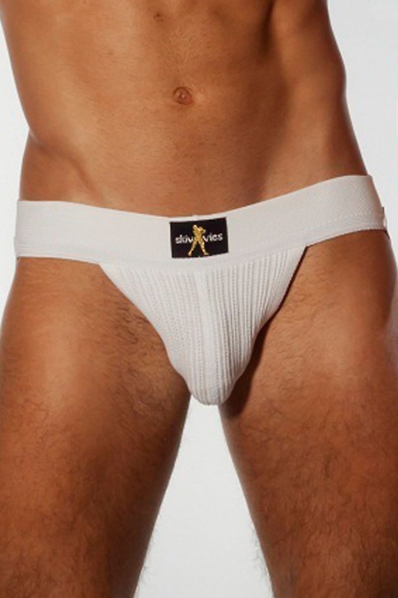 Skivvies White Swimmer Knit Jock