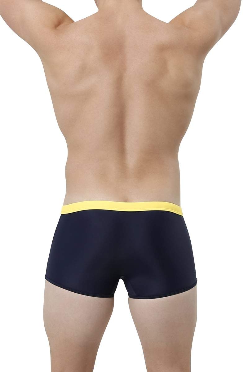 James Tudor Navy & Yellow Battle Swim Trunk
