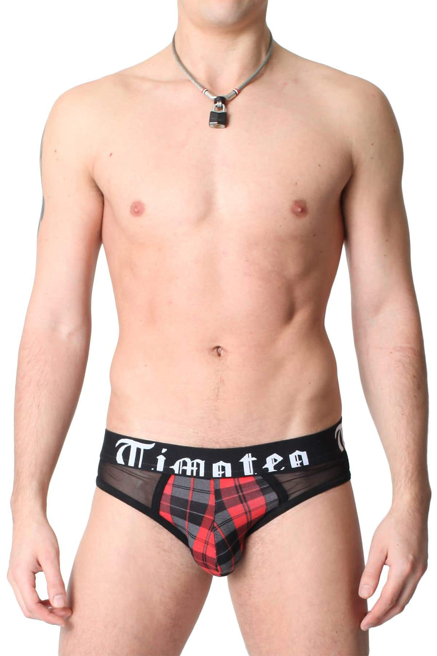 Timoteo Red Plaid Super Low Brief