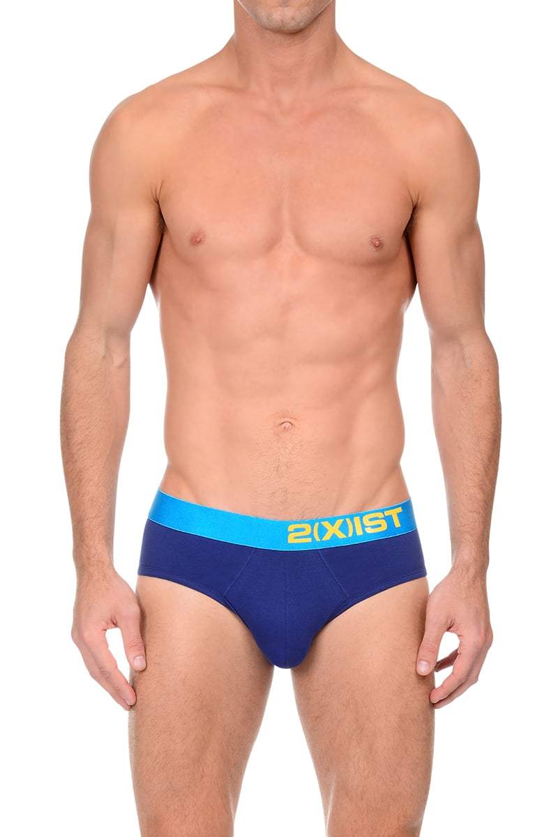 2(X)IST Blue Depth Electric Cotton Stretch Brief