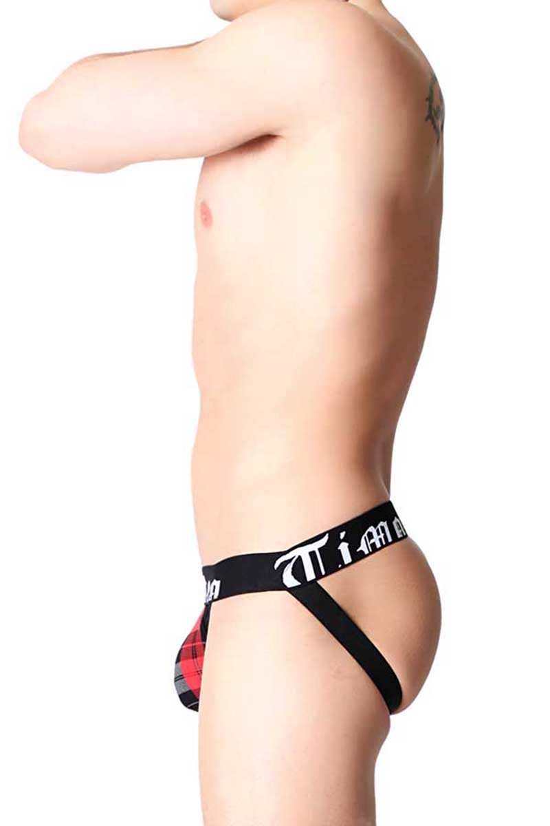 Timoteo Red Plaid Holiday Jockstrap