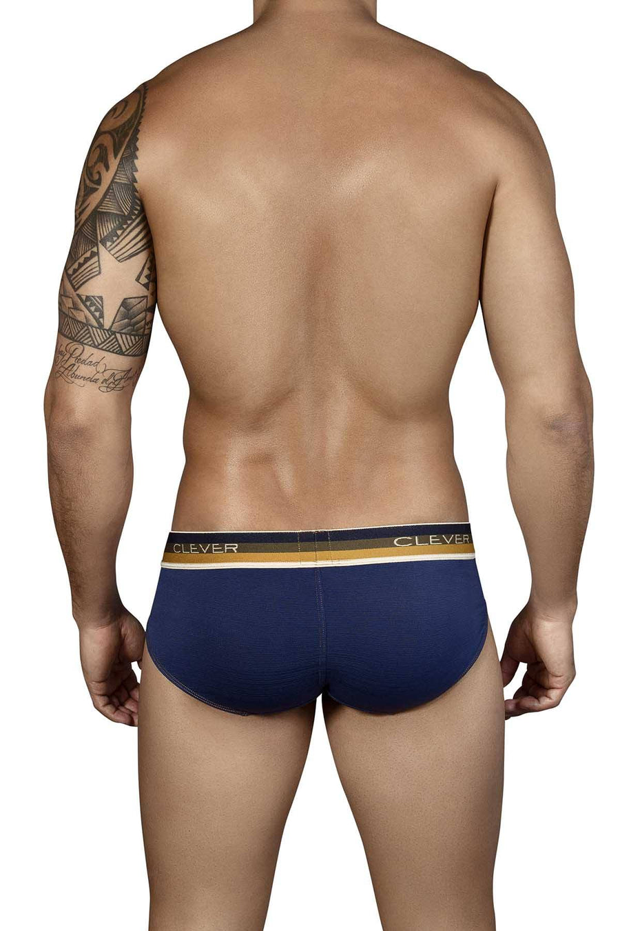 Clever Navy-Blue Lines Latin Brief