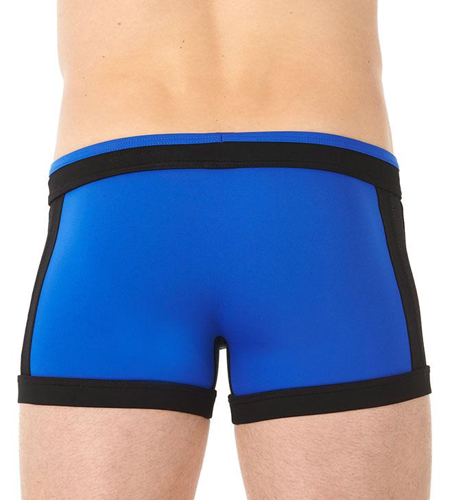 Gregg Homme Blue Mesh Insert Swim Trunk