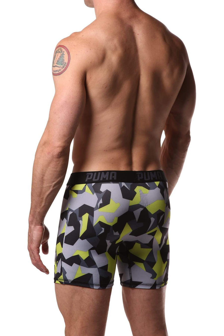 PUMA Green Geometric Boxer Brief