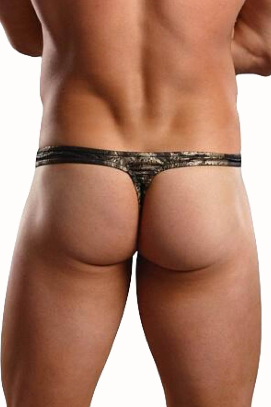 Male Power Gold/Black Enchanted Forest Bong Thong
