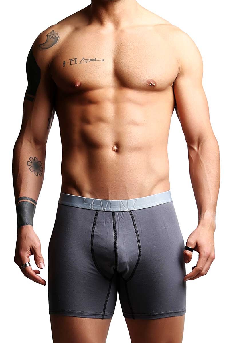 2-Pack Seven7 Grey & Purple Boxer Brief