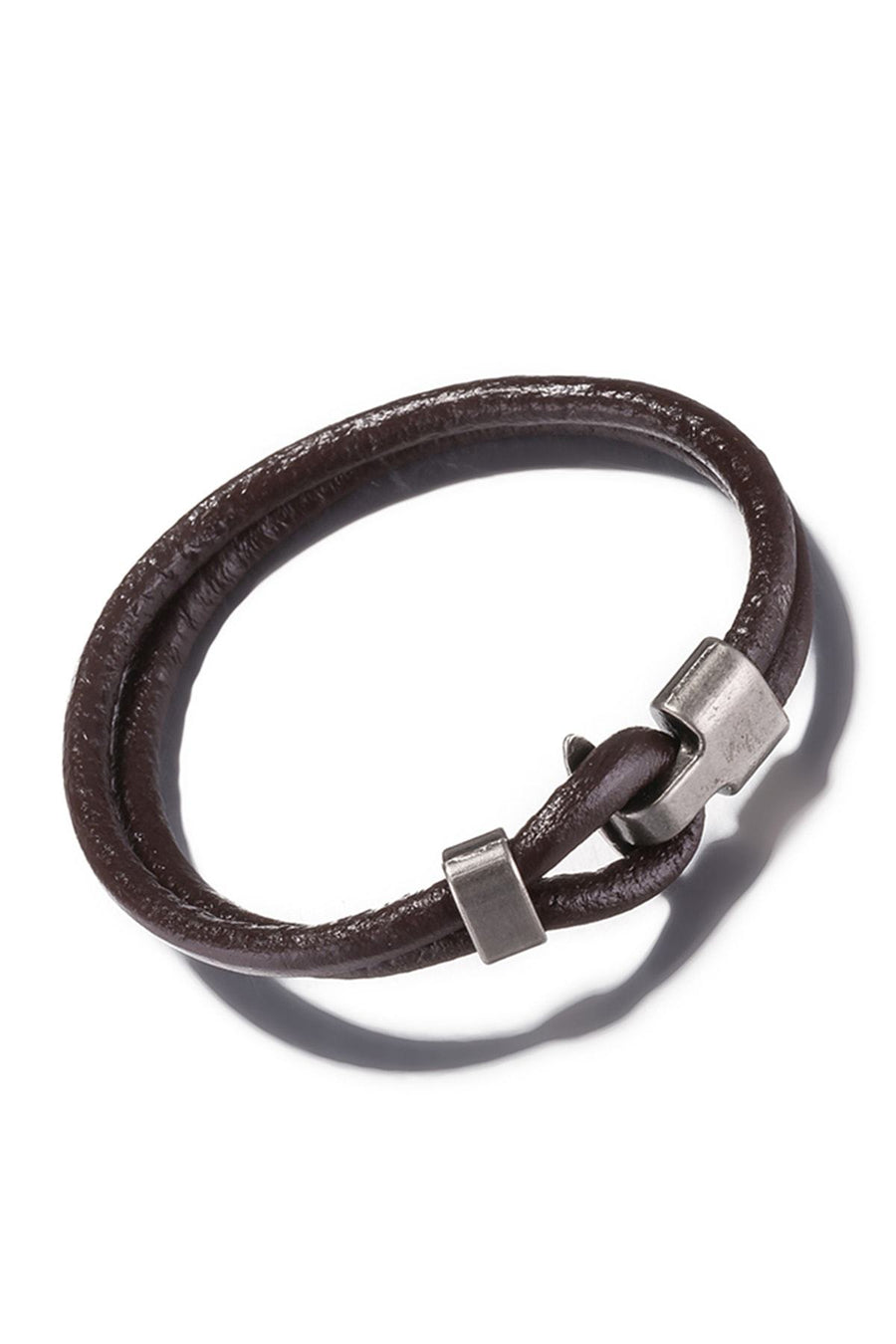 Brown Leather Infinity Bracelet