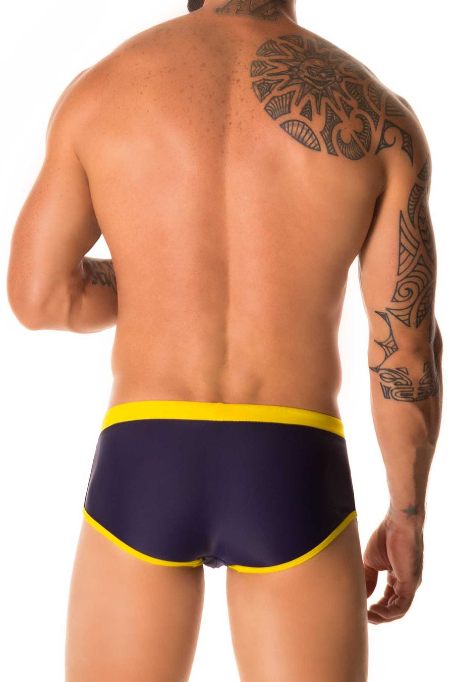 Jor Blue & Yellow Sport Swimwear Brief