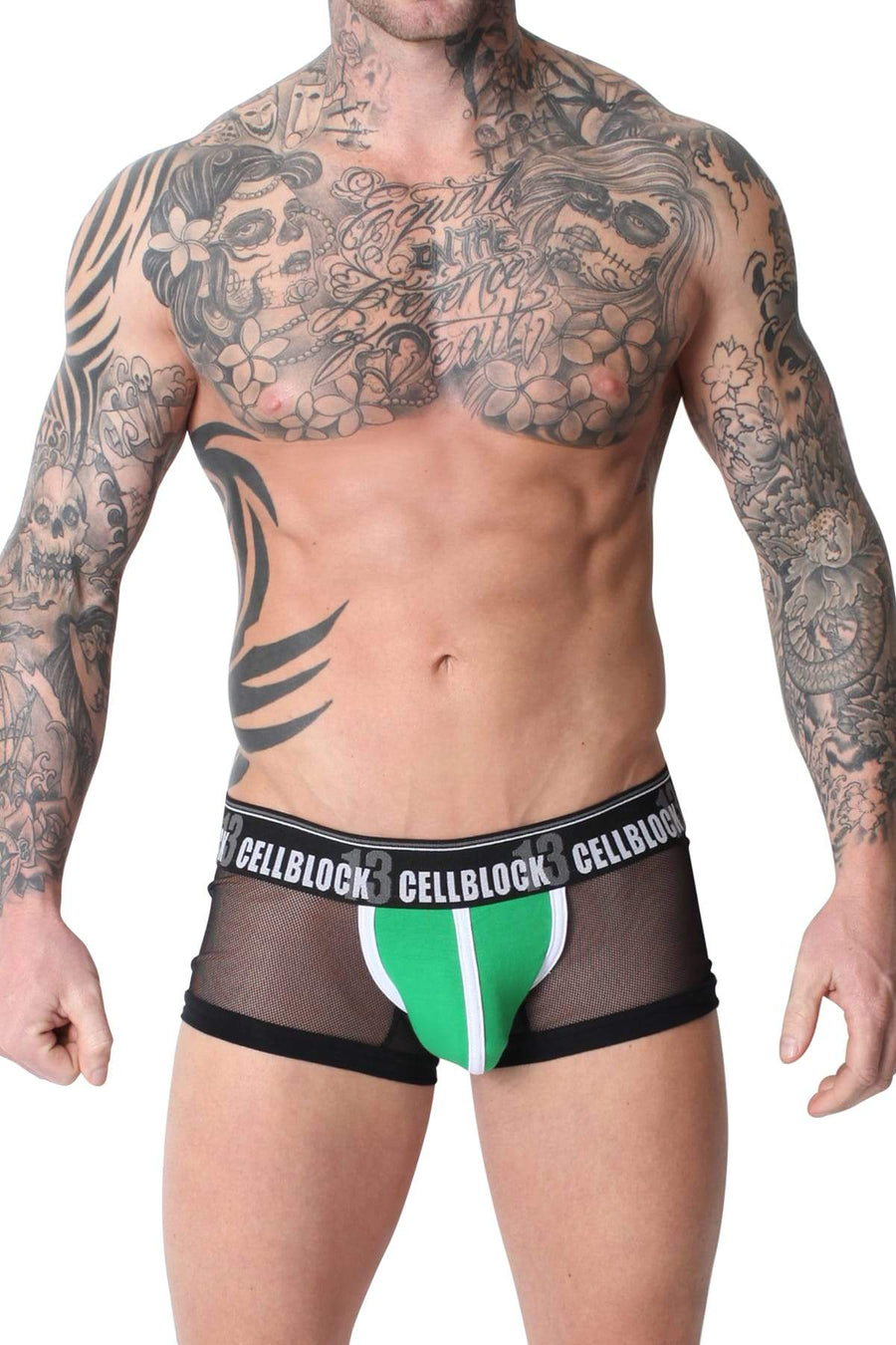 Cell Block 13 Green Dark Room Backless Jock Trunk