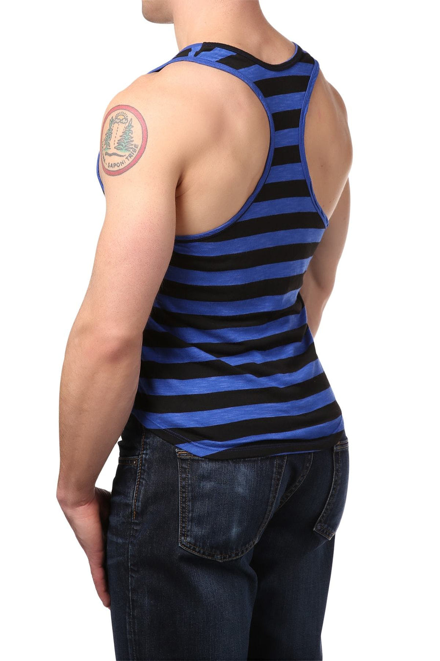 Y.M.L.A Blue Stripe Tank Top