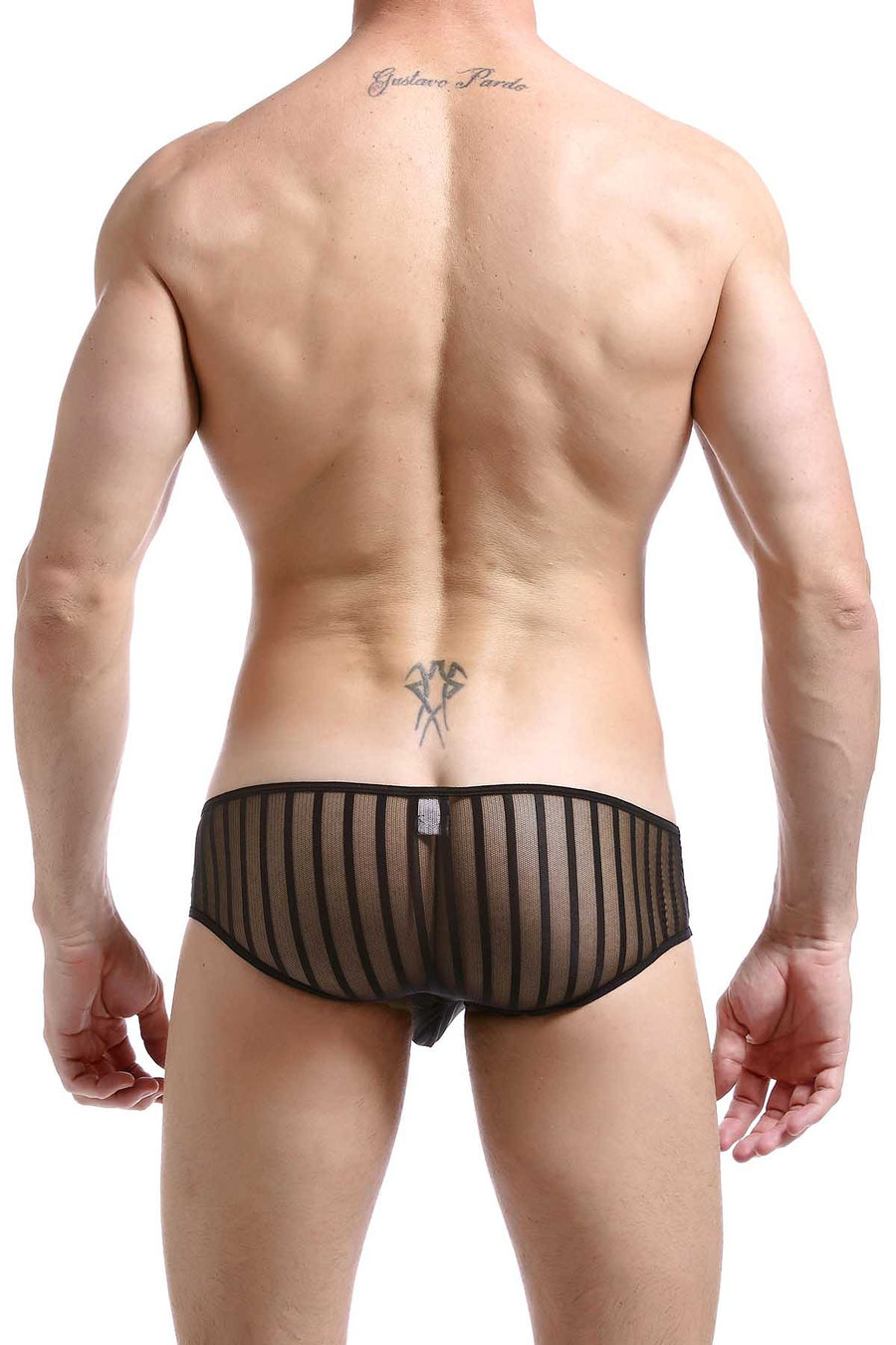 PetitQ Black Mesh Stripe Antony Bikini