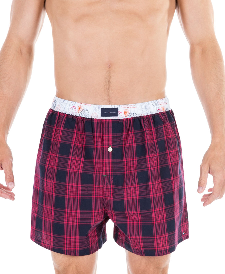 Tommy Hilfiger Blue Velvet Plaid Boxer Short