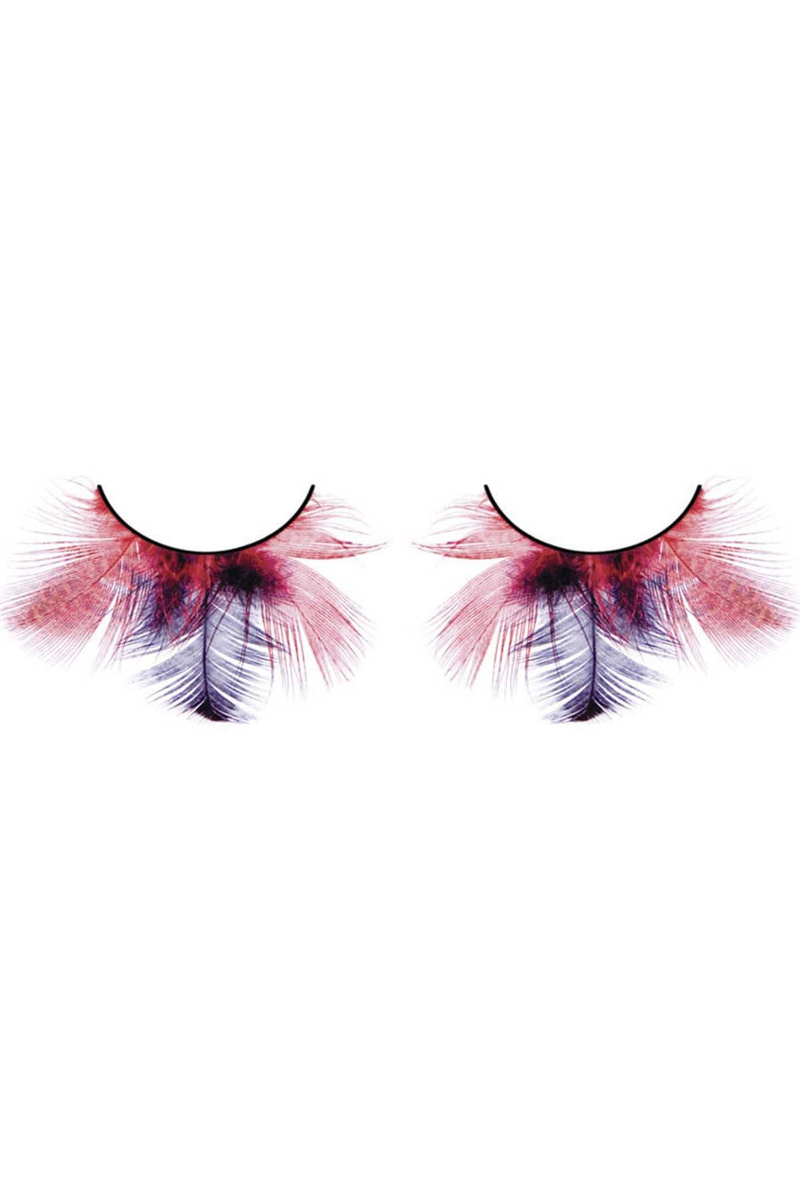 Baci Red & Black Paradise Dreams Feather Eyelashes