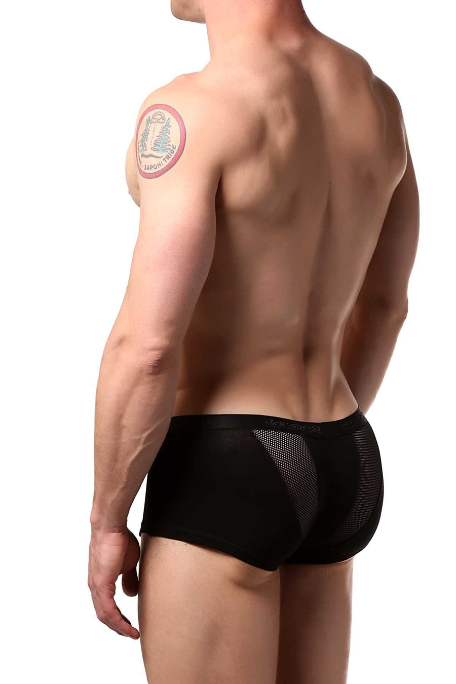Doreanse Black Mesh-Panel Pouch Trunk