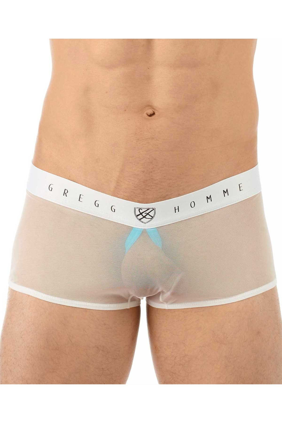 Gregg Homme White Erotik Ultra Sheer Mesh C-Ring Boxer Trunk