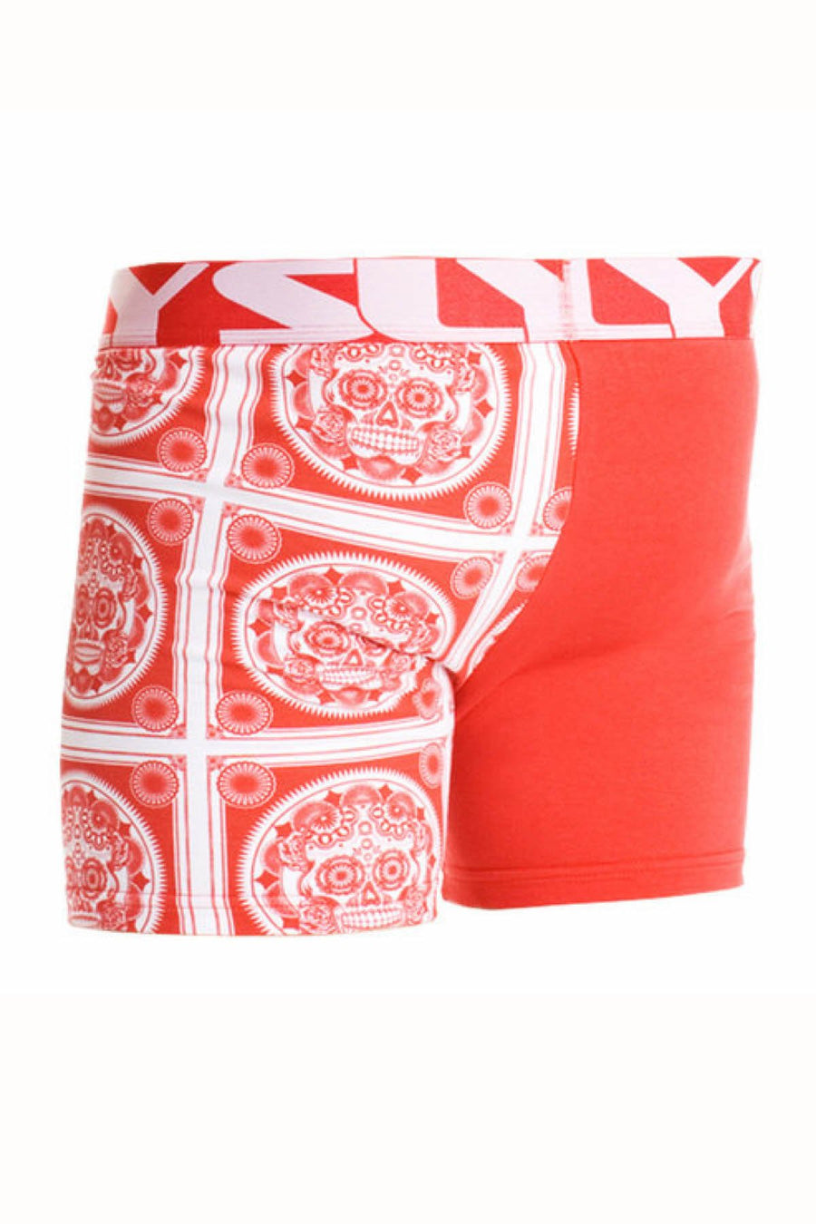 Sly Red Sugar Skull Boxer Brief
