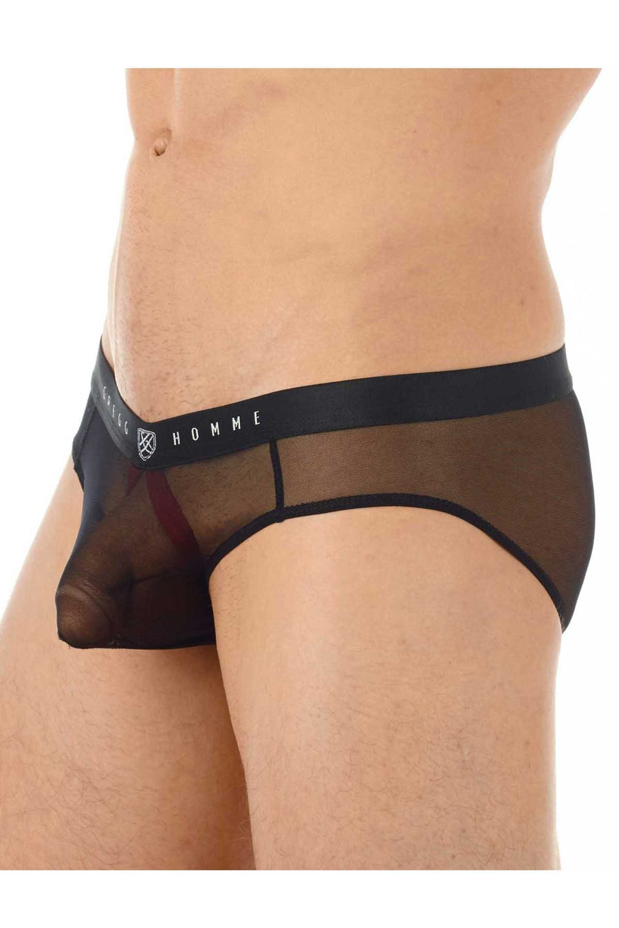 Gregg Homme Black Erotik Ultra Sheer Mesh C-Ring Brief