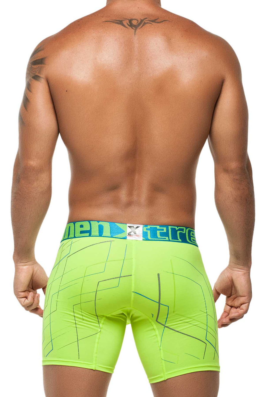 Xtremen Green Lines Boxer Brief
