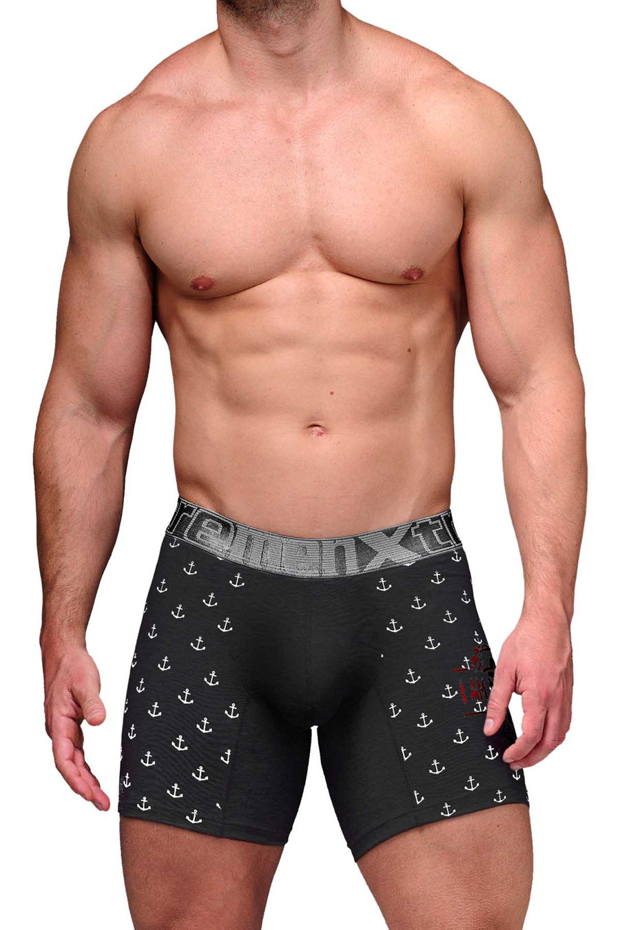Xtremen Black Anchor Microfiber Boxer Brief