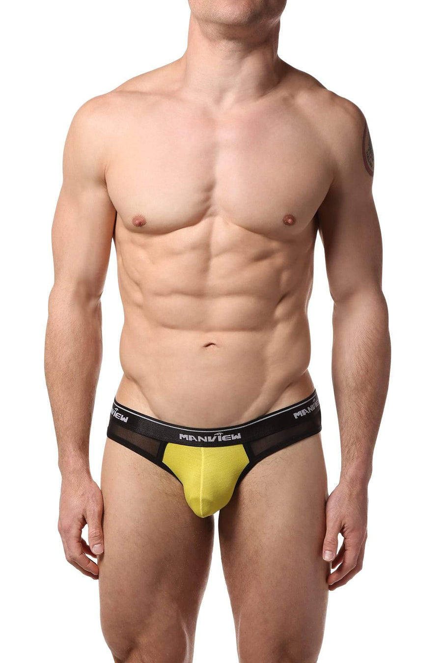 Manview Yellow Mesh Jock-Brief