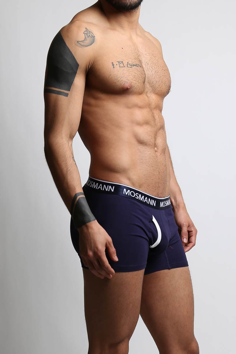 2-Pack Mosmann White & Navy Boxer Brief