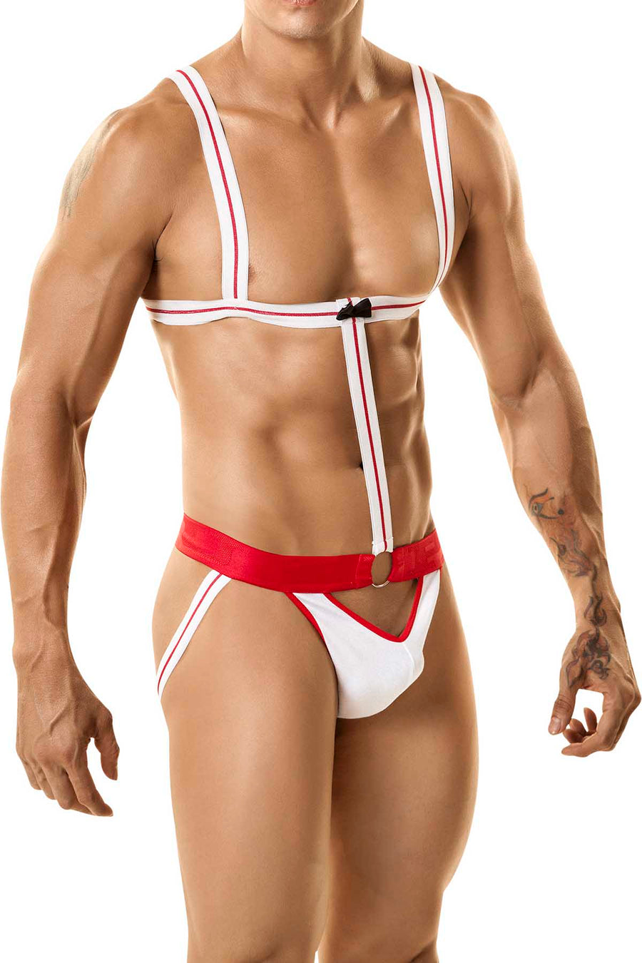 PPU Red & White Jock Harness