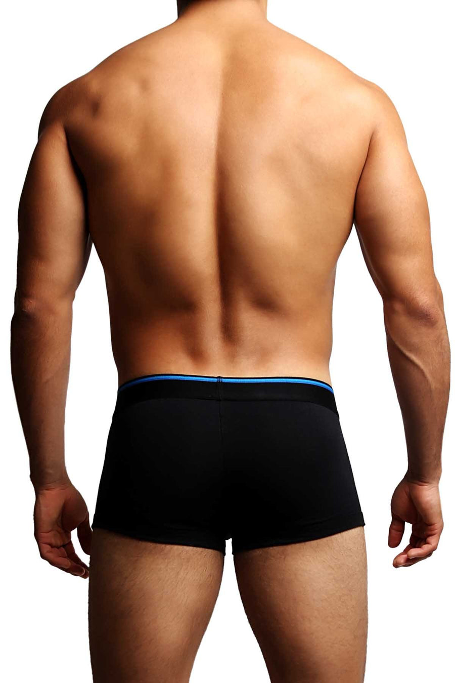 2-Pack Black & Blue Stripes Stretch Brazilian Trunks