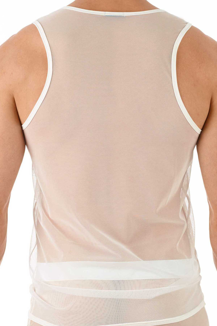 Gregg Homme White Erotik Ultra Sheer Mesh Tank Top