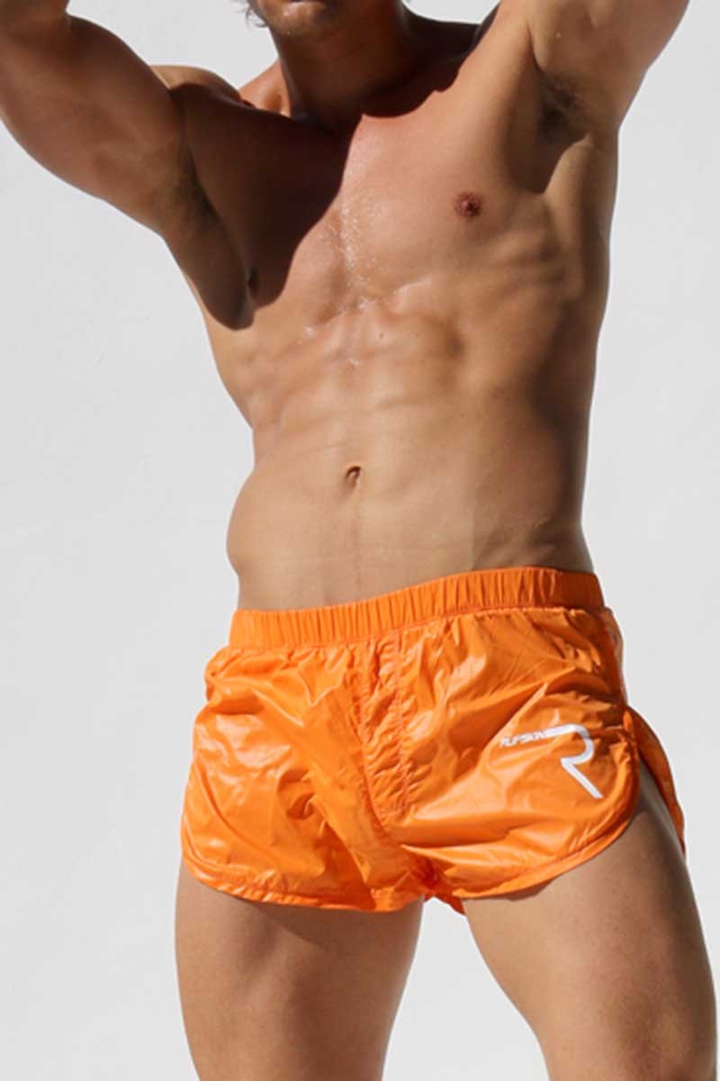 Rufskin Orange Pluton Nylon Split Side Running Shorts