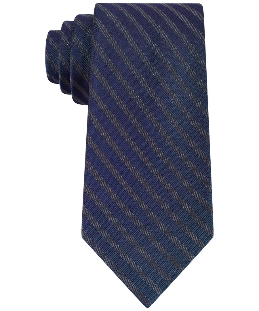 Calvin Klein Graphite Glitter Stripe Tie Navy One Size