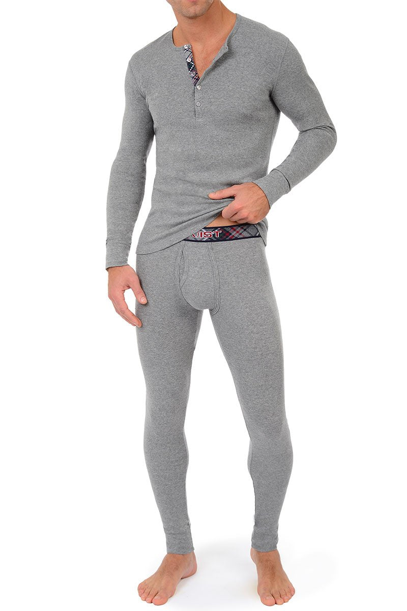 2(X)IST Grey Tartan Long Underwear