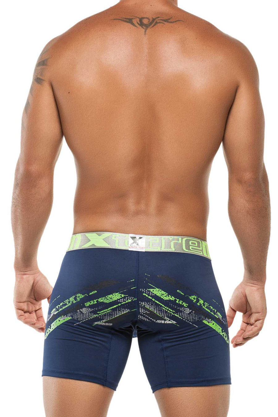 Xtremen Blue Craquel Boxer Brief