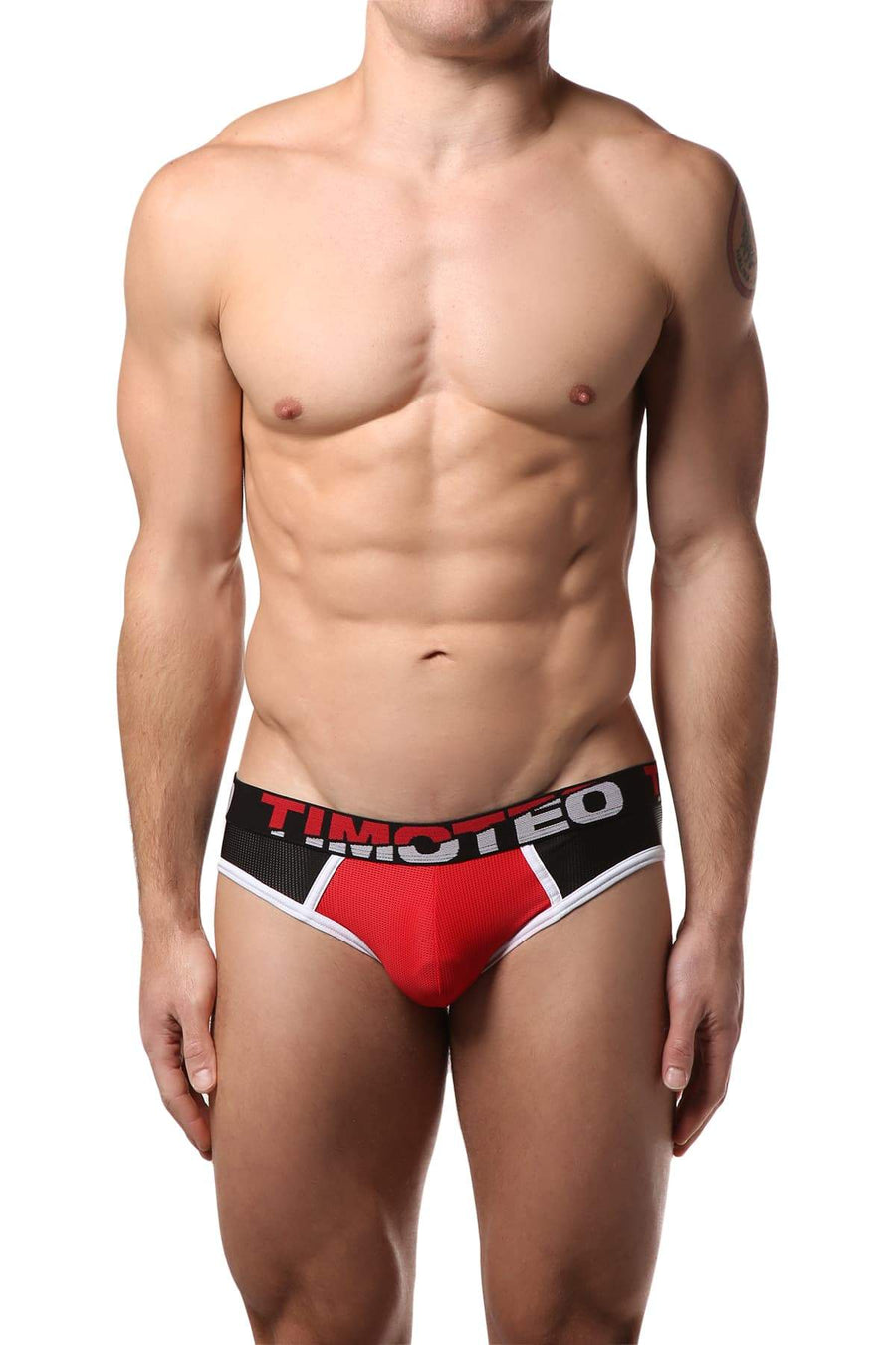 Timoteo Red Shockwave Athlete Jock-Brief