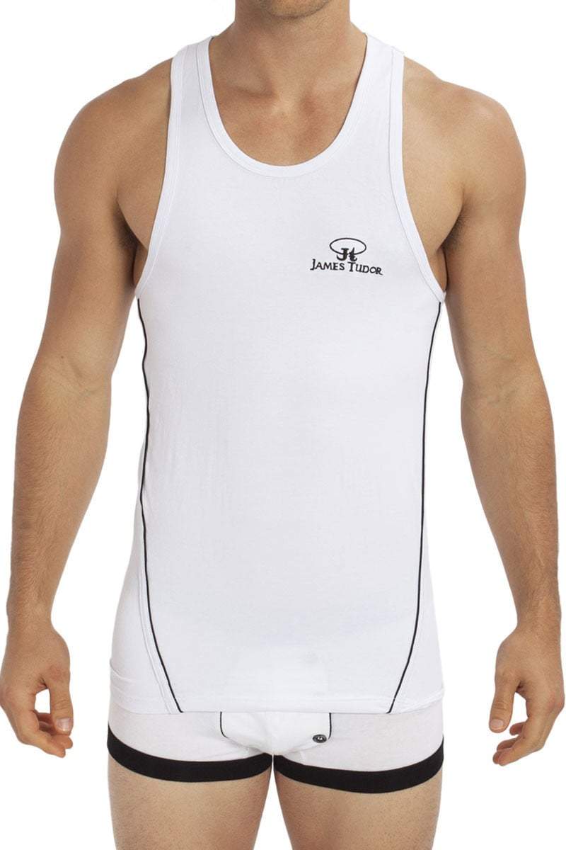 James Tudor Black & White Sport Tanks