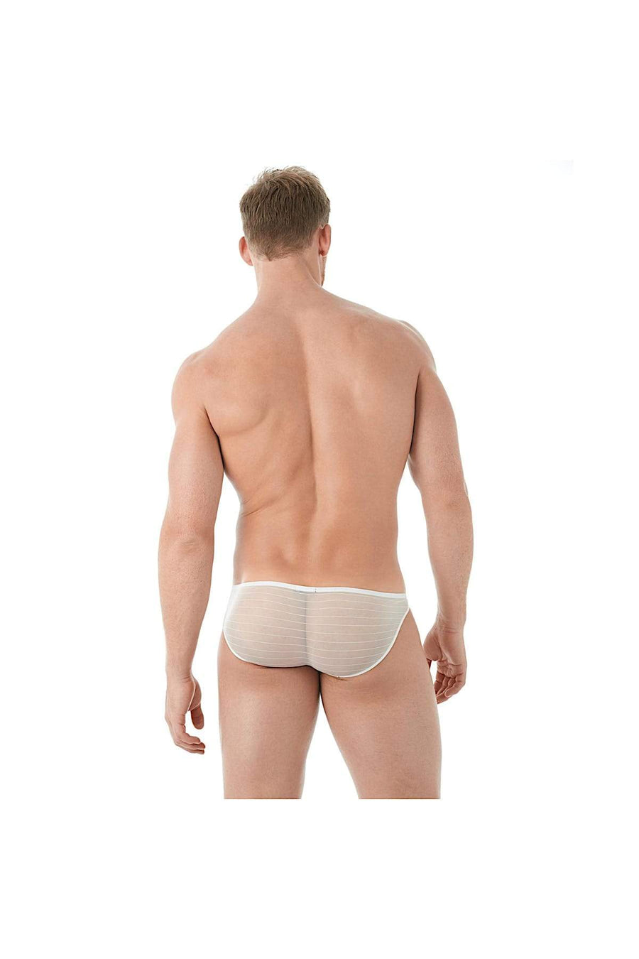 Gregg Homme White Mesh Suspender C-Ring Brief